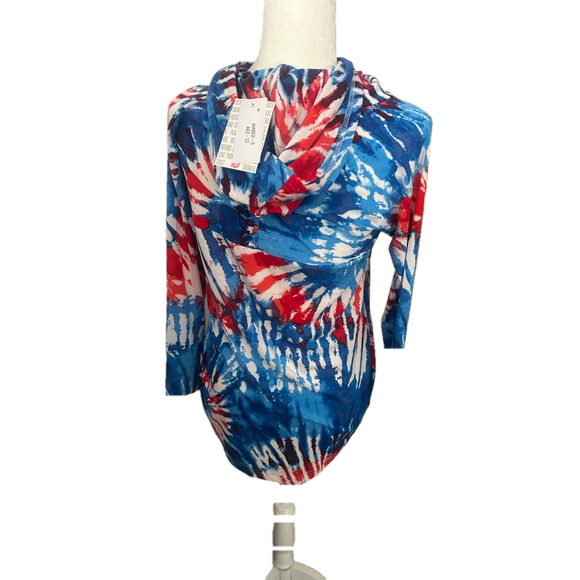 - LularoeTie-Dye Hoodie in Red, White, and Blue - Picture 2 of 11